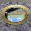 Circular mirror In amethyst, rock crystal