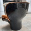 Joe Colombo Rare Elda Lounge Chair for Comfort, Italy, 1969, Cognac Leather