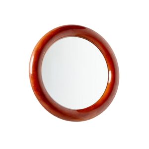 Lacquered wooden framed mirror