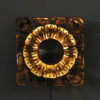 Swedish Brutalist Brass Flower wall lamp by Ingemar Alinder, Lerum 1980s