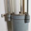 Grey tubular industrial lamp