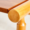 Walnut and maple contrasting coffee table