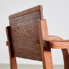 Short teak armchair