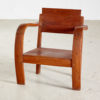 Short teak armchair