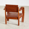 Short teak armchair