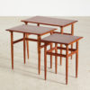 Teak nesting table