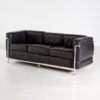 Three-seater leather sofa