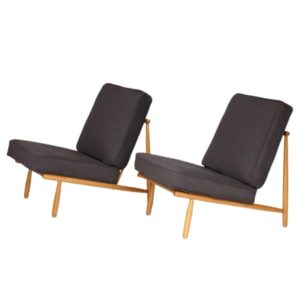 Mid-Century Model Domus Lounge Chairs by Alf Svensson for Dux, 1950s, Set of 2