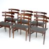 Vintage rosewood dining table and 6 chairs by Poul Hundevad, Denmark, 1960s