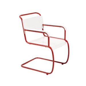Red & white bauhaus armchair