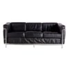 Three-seater leather sofa