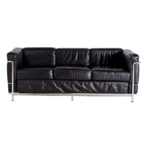 Three-seater leather sofa