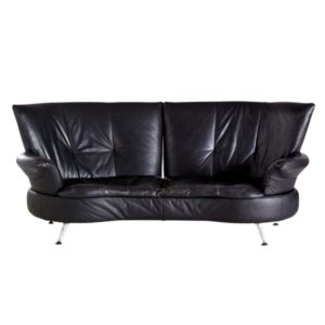 Two-seater leather sofa