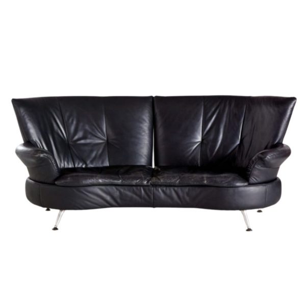 Two-seater leather sofa