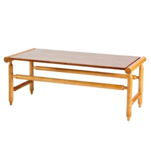 Walnut and maple contrasting coffee table