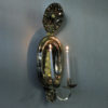 Vintage Brass wall candleholder plate by Lars Holmström 1960s, Sweden