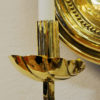Vintage Brass wall candleholder plate by Lars Holmström 1960s, Sweden