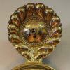 Vintage Brass wall candleholder plate by Lars Holmström 1960s, Sweden