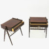 Midcentury dark teak night tables pair from Sweden 1960s