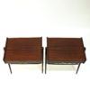 Midcentury dark teak night tables pair from Sweden 1960s