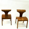 Scandinavian pair of great design Childrens wood chairs 1950s