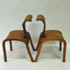 Scandinavian pair of great design Childrens wood chairs 1950s