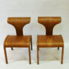 Scandinavian pair of great design Childrens wood chairs 1950s
