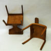 Scandinavian pair of great design Childrens wood chairs 1950s
