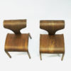 Scandinavian pair of great design Childrens wood chairs 1950s