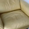 Large Vintage Adjustable Armchair and Footstool in the style of de Sede, 1970s, Set of 2
