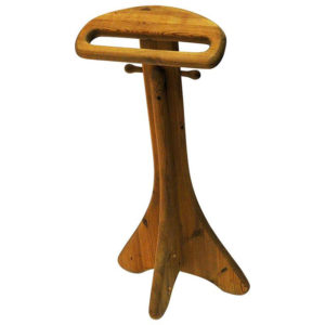 Scandinavian midcentury pine freestanding valet rack 1970s