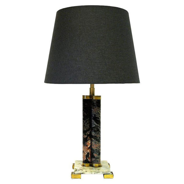 Scandinavian granite stoneware tablelamp 1970s