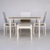 Dining Table & Chairs Set in the Style of Gerrit Rietveld, 1980s, Set of 5