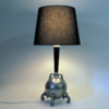 Swedish tin and wood tablelamp 1930-1940s