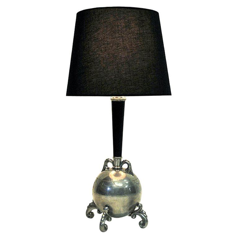 Swedish tin and wood tablelamp 1930-1940s