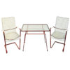 Swedish vintage garden set of Grythyttan table and lounge chairs 1950s