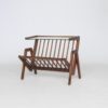 Walnut Magazine Rack & Coffee Table Attributed to Louis van Teeffelen for WéBé, 1950s