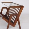 Walnut Magazine Rack & Coffee Table Attributed to Louis van Teeffelen for WéBé, 1950s