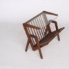 Walnut Magazine Rack & Coffee Table Attributed to Louis van Teeffelen for WéBé, 1950s