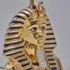 Tutankhamun lamp Vittorio Sabadin, a pair, Capodimonte Porcelain, gilt & hand painted,1980`s ca, Italy