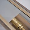 Art Deco style flush wall light, bronze & glass panels,1990`s ca, French