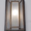 Art Deco style flush wall light, bronze & glass panels,1990`s ca, French