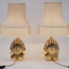 Tutankhamun lamp Vittorio Sabadin, a pair, Capodimonte Porcelain, gilt & hand painted,1980`s ca, Italy