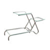 Functionalist Czechoslovakian Chrome Glass Flower Stand, 1930s