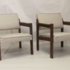 Pair of wooden armchairs from Eastern Europe, 70's.