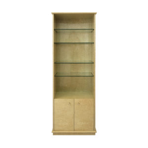 Tall 1980s Birds Eye Maple Display Cabinet Memphis Milano Style 1980s Vintage
