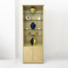 Tall 1980s Birds Eye Maple Display Cabinet Memphis Milano Style 1980s Vintage