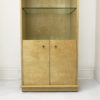 Tall 1980s Birds Eye Maple Display Cabinet Memphis Milano Style 1980s Vintage