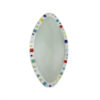 Large Murano Glass Oval Mirror 1970s Italian Barovier & Toso Style Vintage Retro Large Murano Glass Oval Mirror 1970s Italian Barovier & Toso Style Vintage Retro