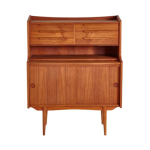Restored teak bureau desk